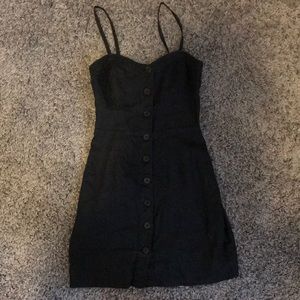 Aritzia Black Button-up Dress